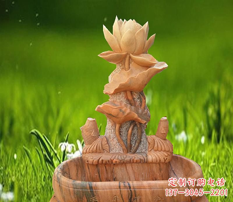 信阳晚霞红景观荷花水池