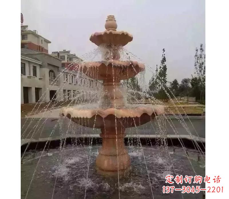 信阳晚霞红喷泉雕塑
