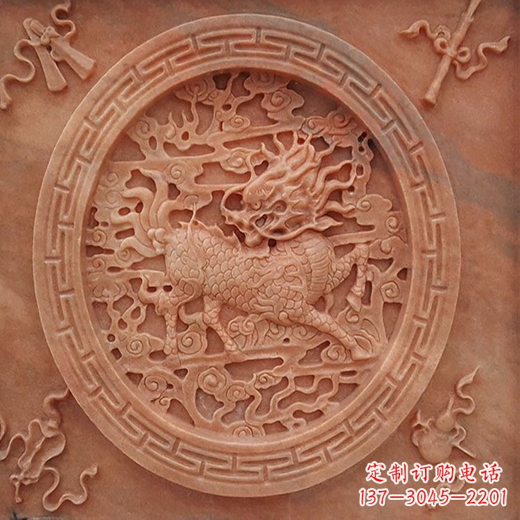 信阳晚霞红麒麟建筑装饰壁画