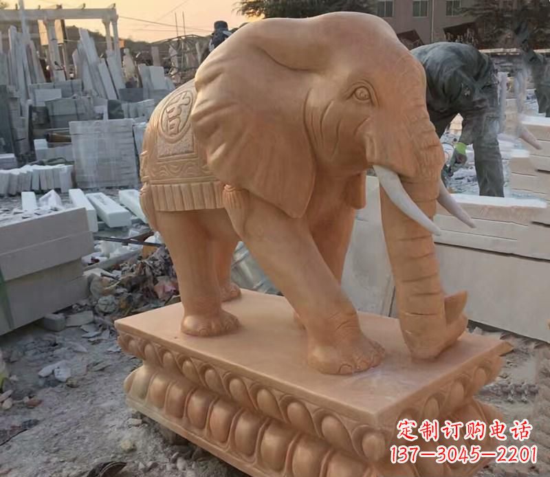 信阳晚霞红元宝招财大象