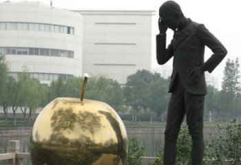 信阳中领雕塑：专业定制精美牛顿铜雕