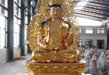 信阳手工精雕如来佛塑像