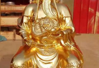 信阳传承经典，漆金关公神像雕塑