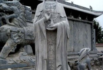 信阳青石仿古观音雕像|传承古代神话传统
