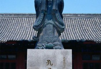 信阳传承古代文化——青铜孔子雕塑