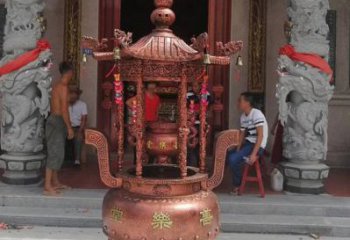信阳精致全铜小香炉雕塑