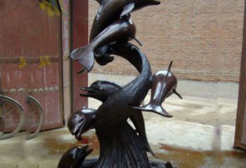 信阳尊贵华丽的海豚雕塑