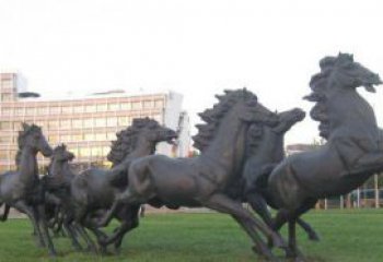 信阳群马公园动物铜雕，让艺术描绘你的故事