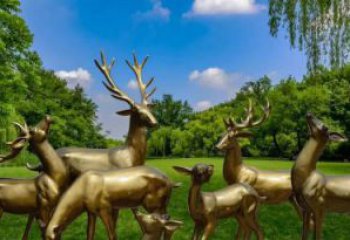 信阳群雄逐鹿，高贵精美的鹿雕塑