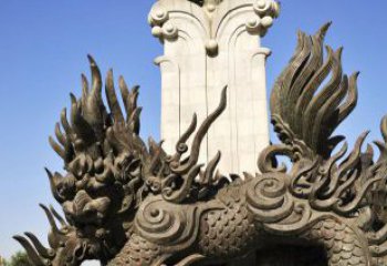 信阳中领雕塑：神兽火麒麟铜雕定制