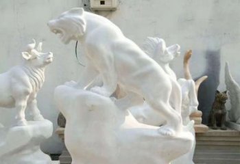 信阳中领雕塑：汉白玉老虎雕塑