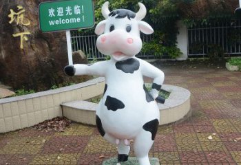 信阳中领雕塑：生肖牛卡通雕塑