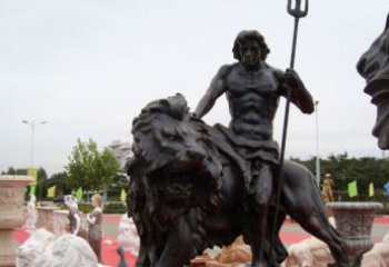 信阳狮子座铜雕：狮子雕塑把你的星座进行升华