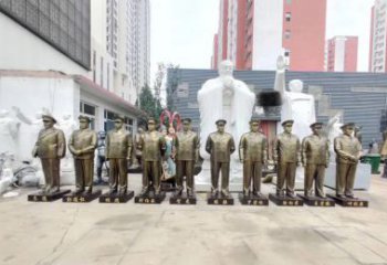 信阳英勇战士铜雕，荣耀永载史册