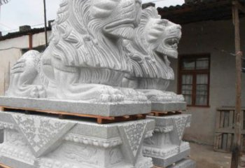 信阳港币狮子雕塑，华丽展现华夏气势