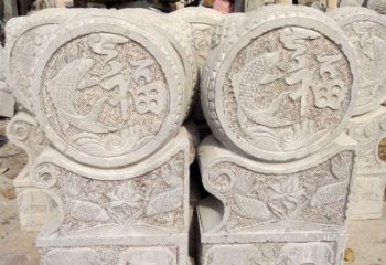 信阳精美绝伦的金蟾蜍门墩雕塑