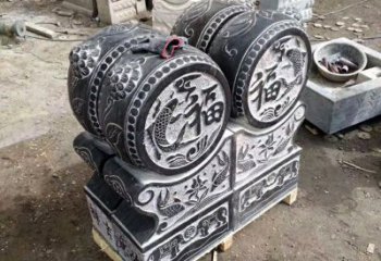 信阳中领雕塑-石雕门墩貔貅抱鼓