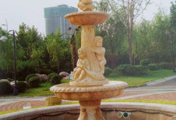 信阳石雕喷泉龙头——美观优雅的水景定制
