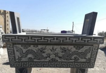 信阳寺庙墓地祭祀四足方鼎，青石仿古石雕香炉