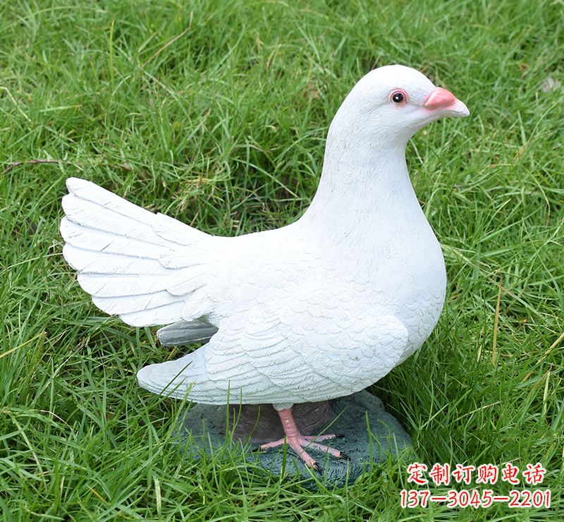 信阳文化广场的和平鸽雕塑