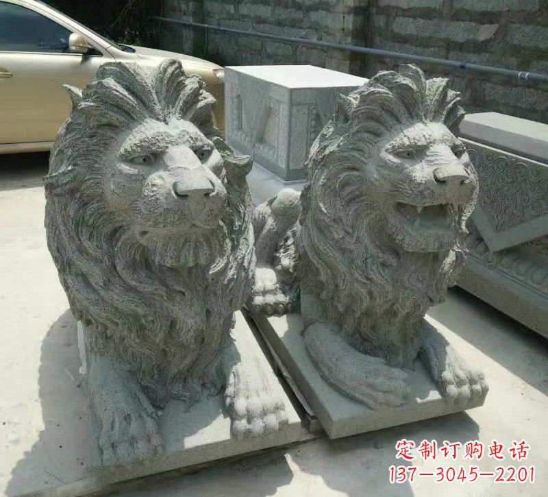 信阳卧式狮子石雕