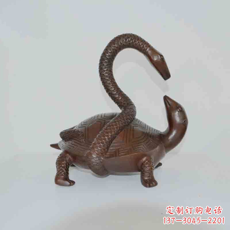 信阳乌龟背蛇龟蛇铜雕