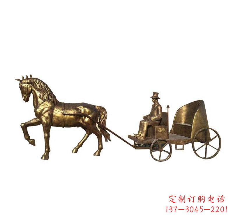 信阳西方马车铜雕