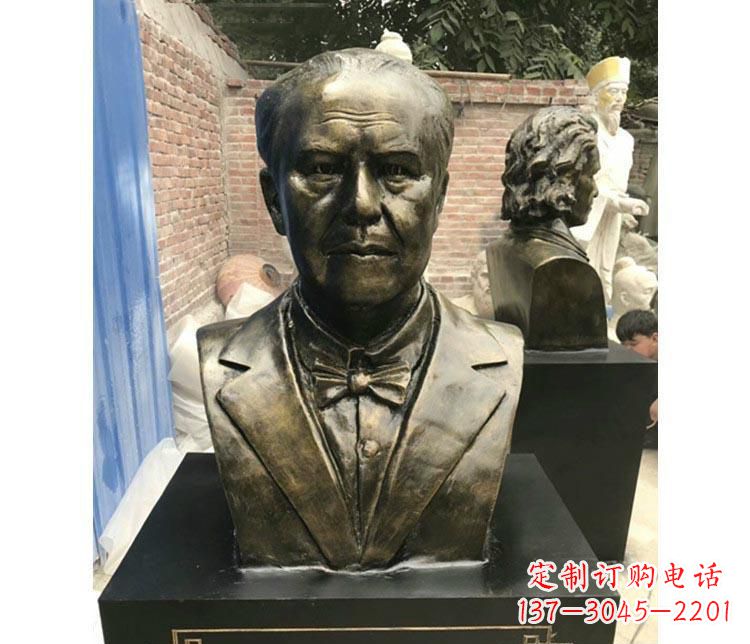 信阳西方名人爱迪生胸像铜雕