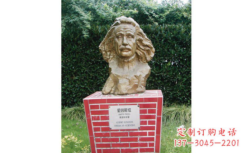 信阳西方名人爱因斯坦头像铜雕