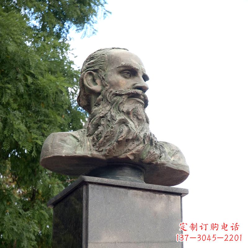 信阳西方名人俄国现实主义作家托尔斯泰胸像雕塑摆件