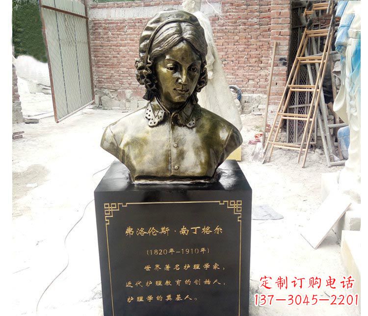 信阳西方名人南丁格尔胸像铜雕
