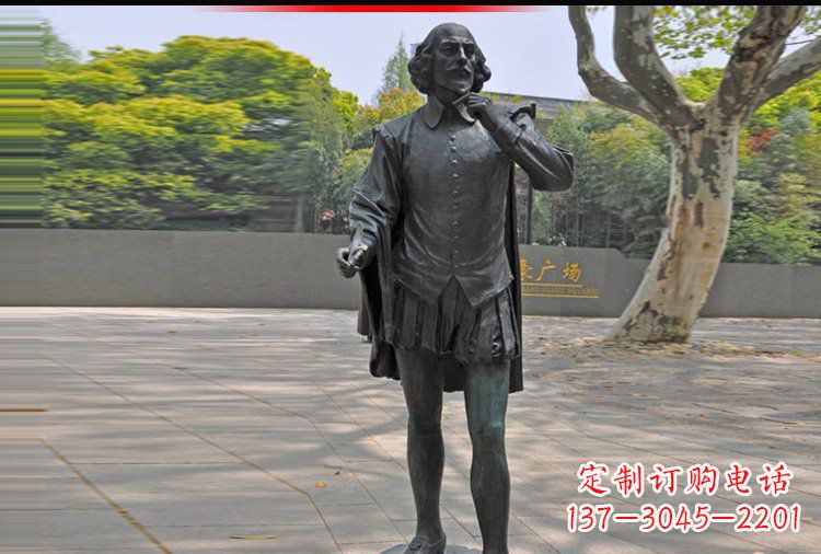 信阳西方名人莎士比亚铜雕