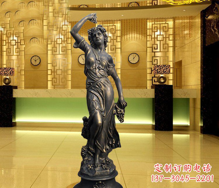 信阳西方女人别墅景观铜雕塑 (2)