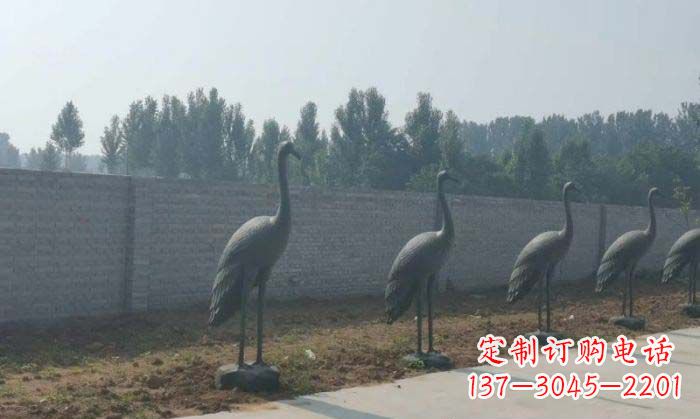 信阳仙鹤抽象铜雕 (2)