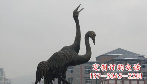 信阳仙鹤公园景观铜雕