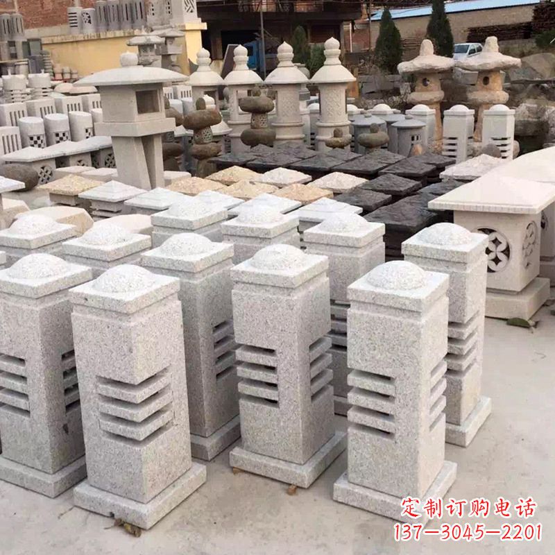 信阳现代简约石雕灯笼