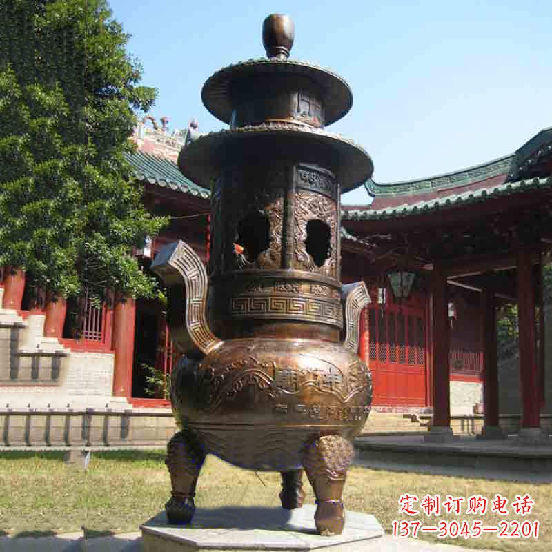 信阳现代铜制香炉铜雕香炉