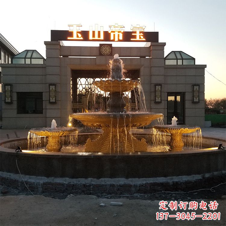 信阳小区广场欧式水景石雕喷泉