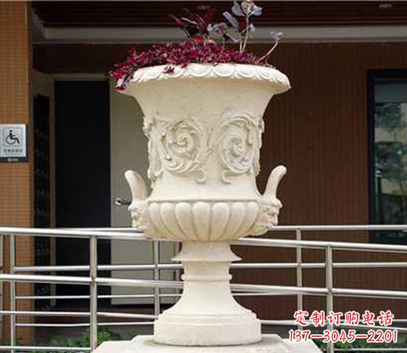 信阳小区花盆景观石雕