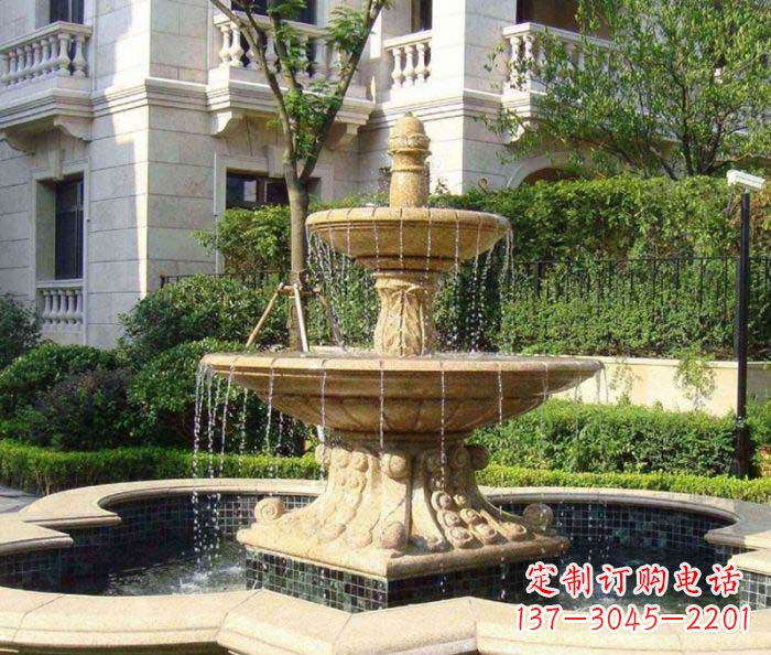 信阳小区景观大型喷泉石雕 (2)