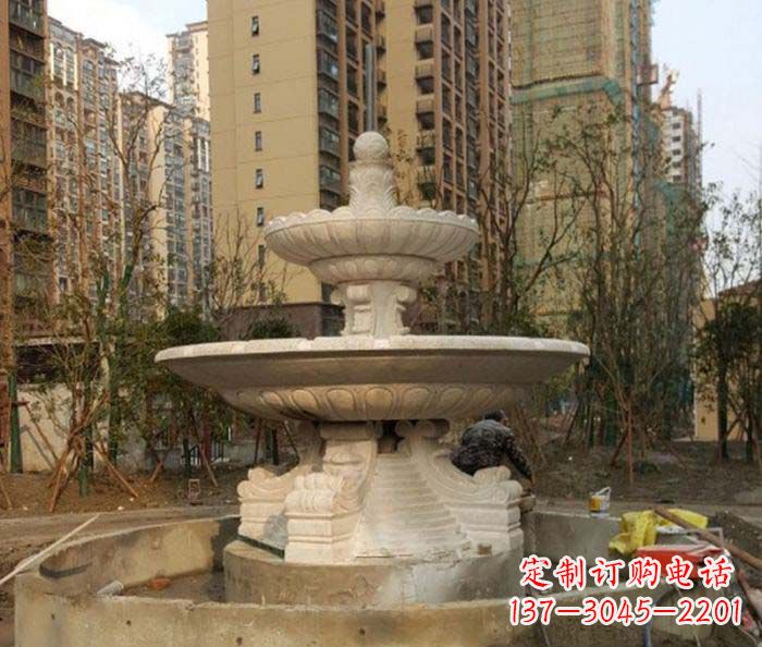 信阳小区景观大型喷泉石雕 (3)