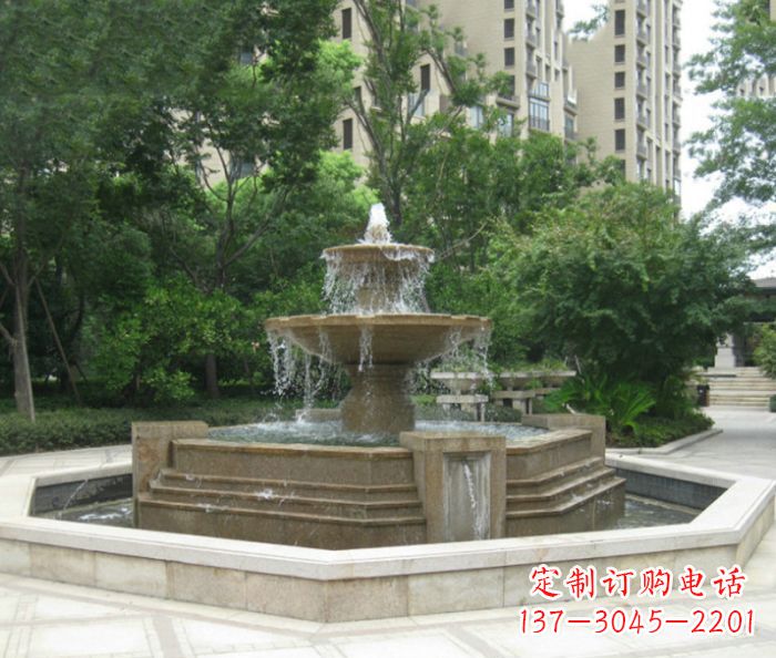 信阳小区景观大型喷泉石雕 (7)