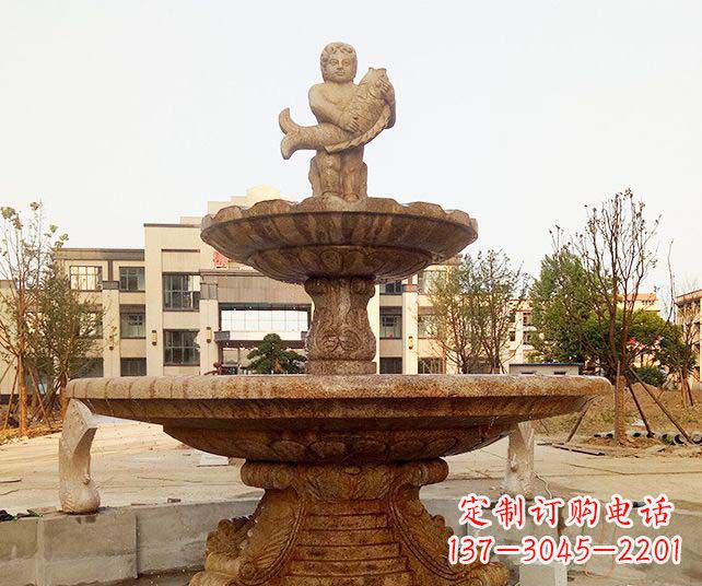 信阳小区景观欧式喷泉石雕