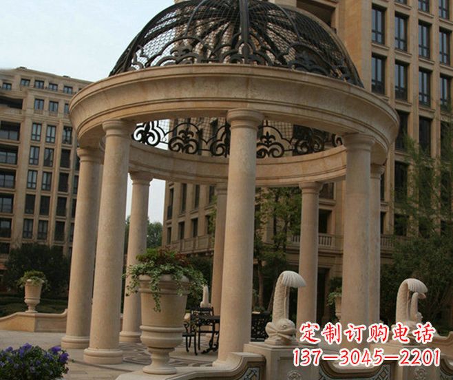 信阳小区景观欧式石雕凉亭