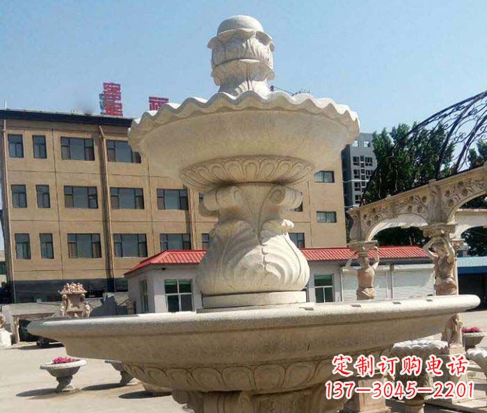 信阳小区景观砂岩大型喷泉石雕