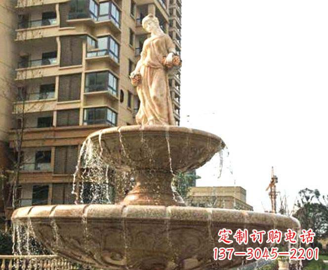 信阳小区景观西方女人喷泉石雕