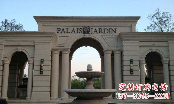 信阳小区门口景观大理石喷泉石雕