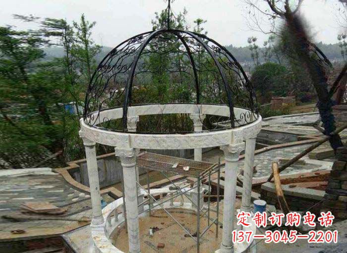信阳小区欧式圆顶凉亭石雕