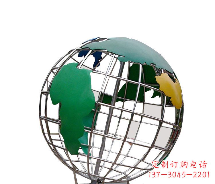 信阳校园不锈钢地球仪摆件雕塑