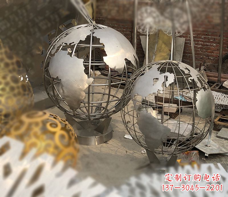 信阳校园不锈钢地球仪雕塑112